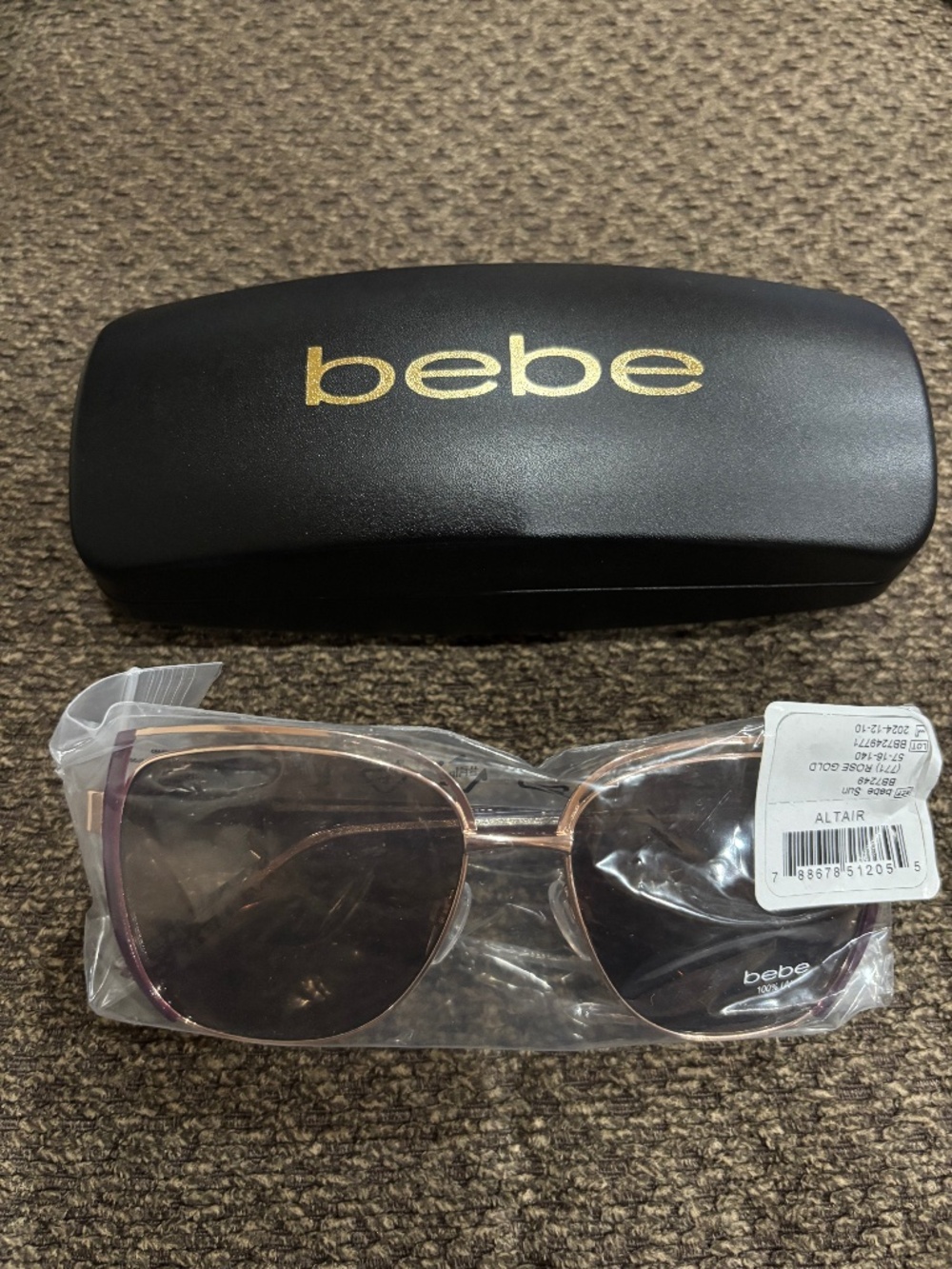 New BEBE Sunglasses 7249 710 Rose Gold with case